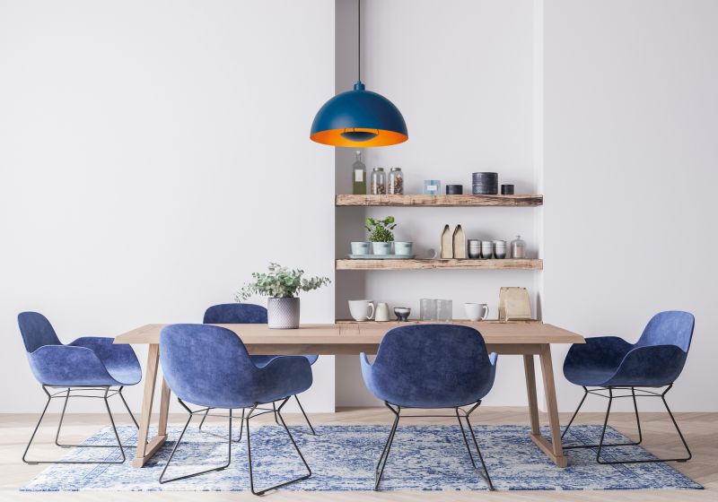 Lucide SIEMON - Závesné svietidlo - Ø 40 cm - 1xE27 - Modré